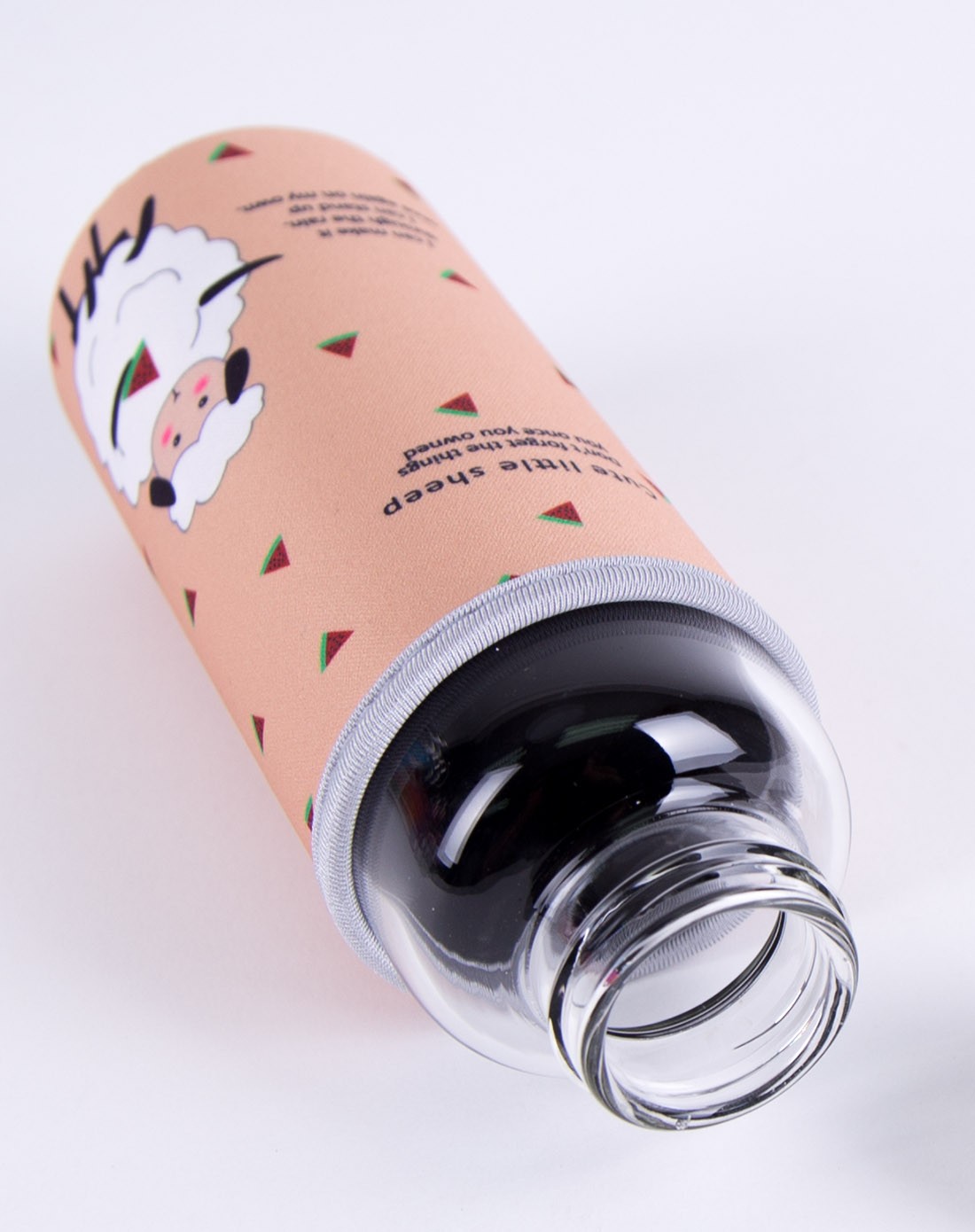 耐热高硼硅玻璃羊羊得意杯套便携杯360ml-橙色a