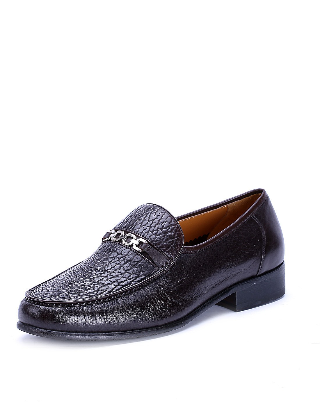 秋品上新 棕色海豹/牛皮时尚正装单鞋