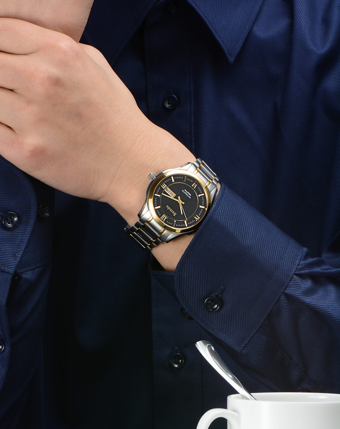 绅度semdu2015商务*时尚黑面男款全自动机械腕表sd7027gvgb_唯品会