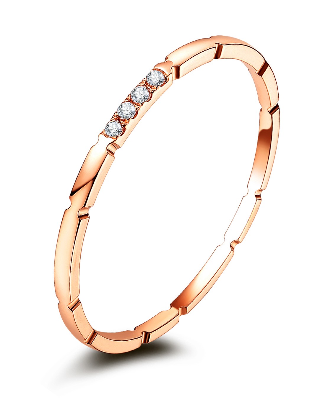 18k彩金时尚排镶钻戒-迷恋