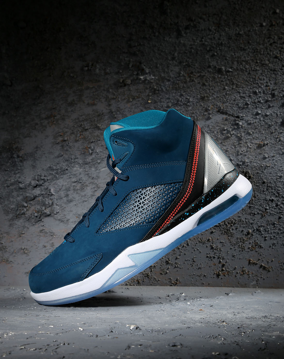 缓震气垫 男款太空蓝色高帮篮球鞋 经典aj系列