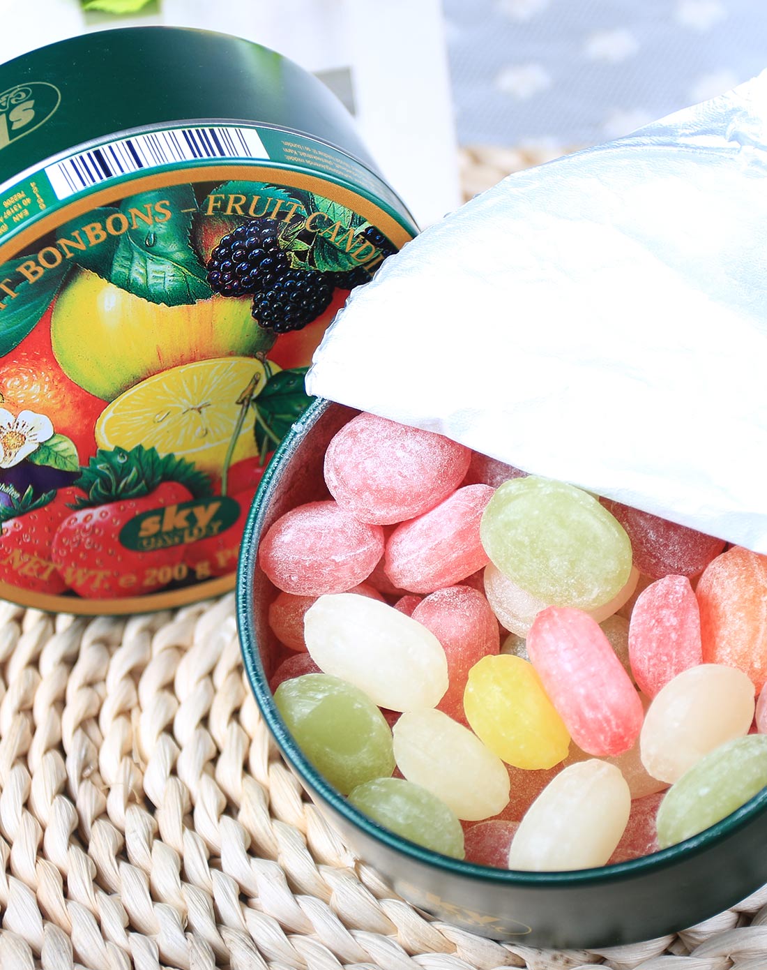 嘉云 糖绿罐热带水果味糖果2盒装共400g
