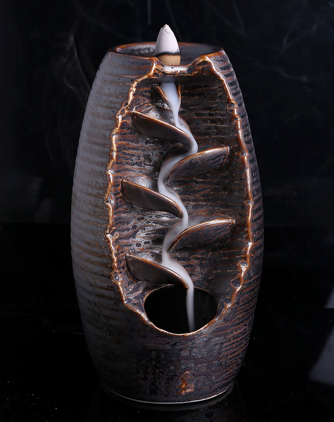 【独家】高山流水倒流陶瓷香炉