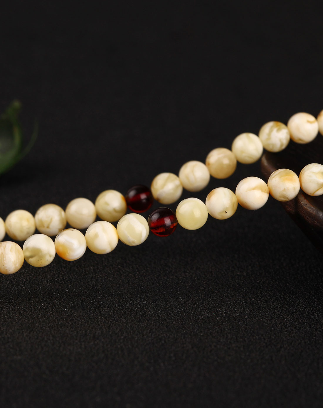 独家发售 经典108颗天然琥珀白蜜手链6mm-6.5mm