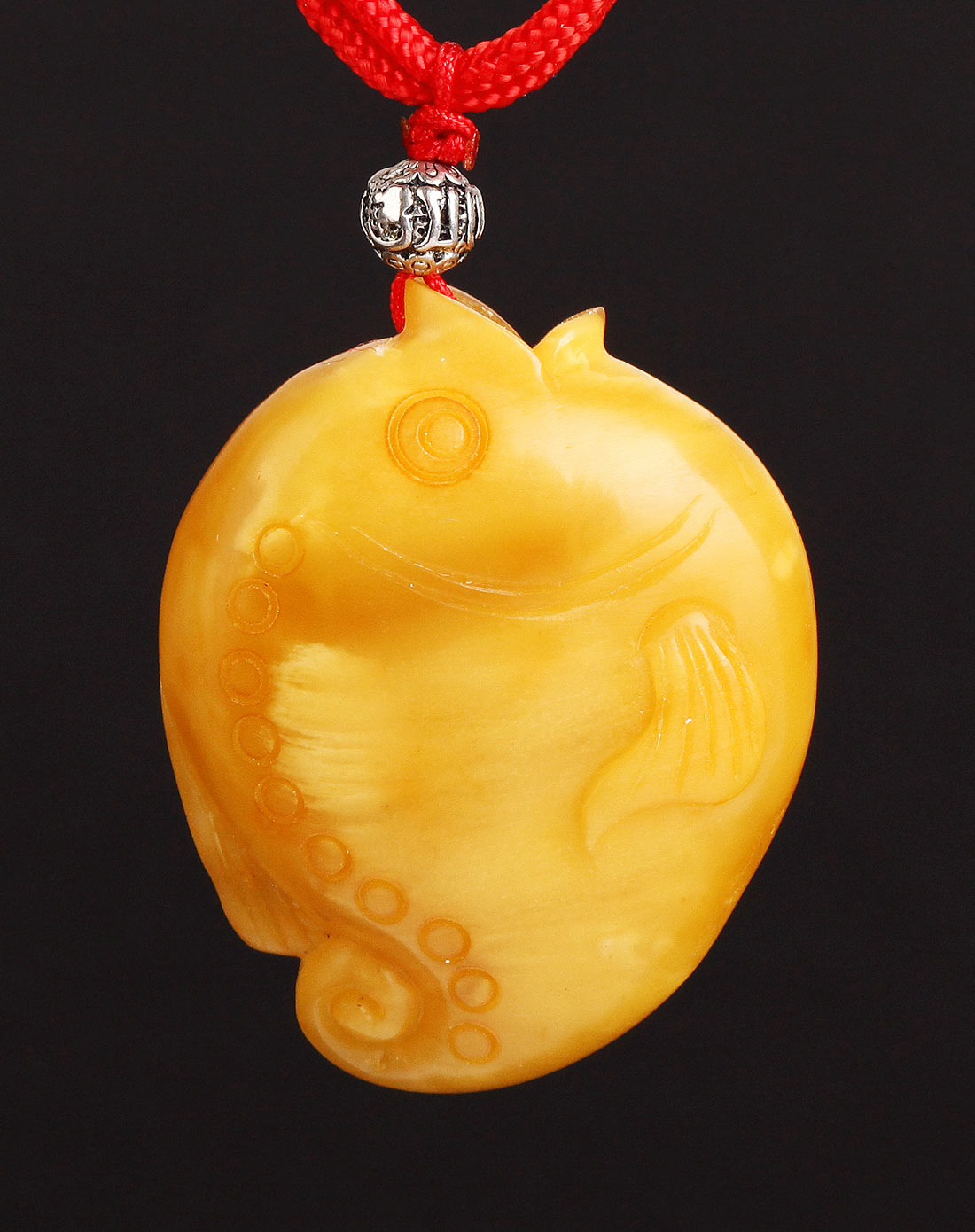 独家发售 极品 年年有余 天然琥珀老蜜蜡吊坠