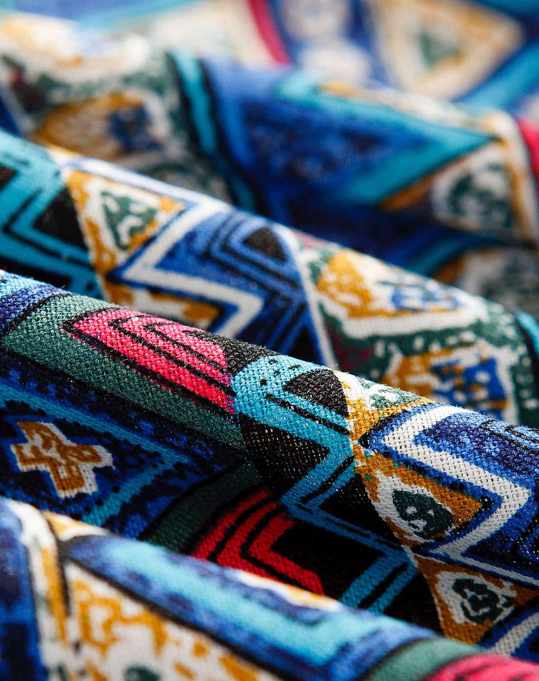 萱泽xuanze140*220cm棉麻蕾丝花边桌布-波西米亚蓝xz100058_唯品会