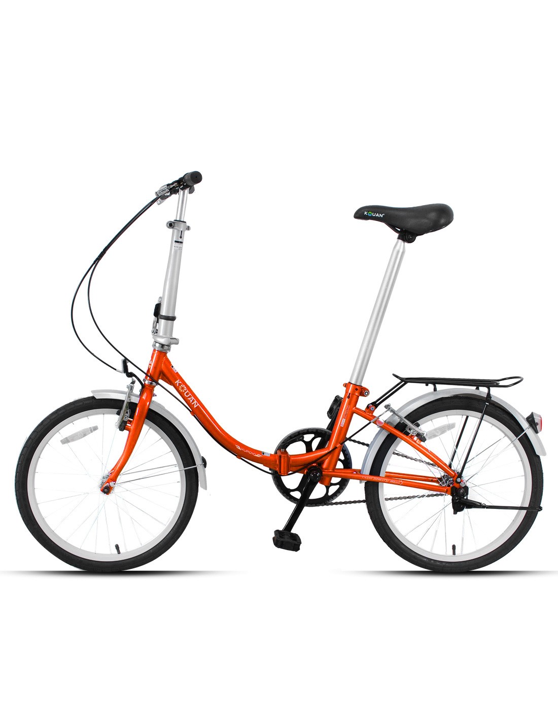 康园kouan&civrac自行车直发货kouan20寸橙色1s城市休闲折叠车fup010