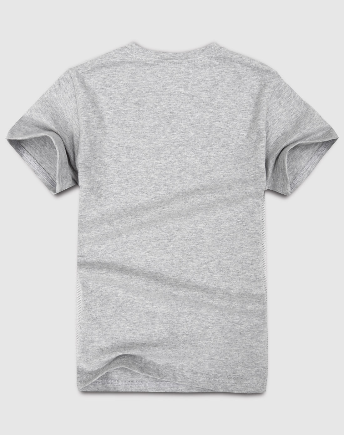 男童深灰色休闲针织短袖t恤