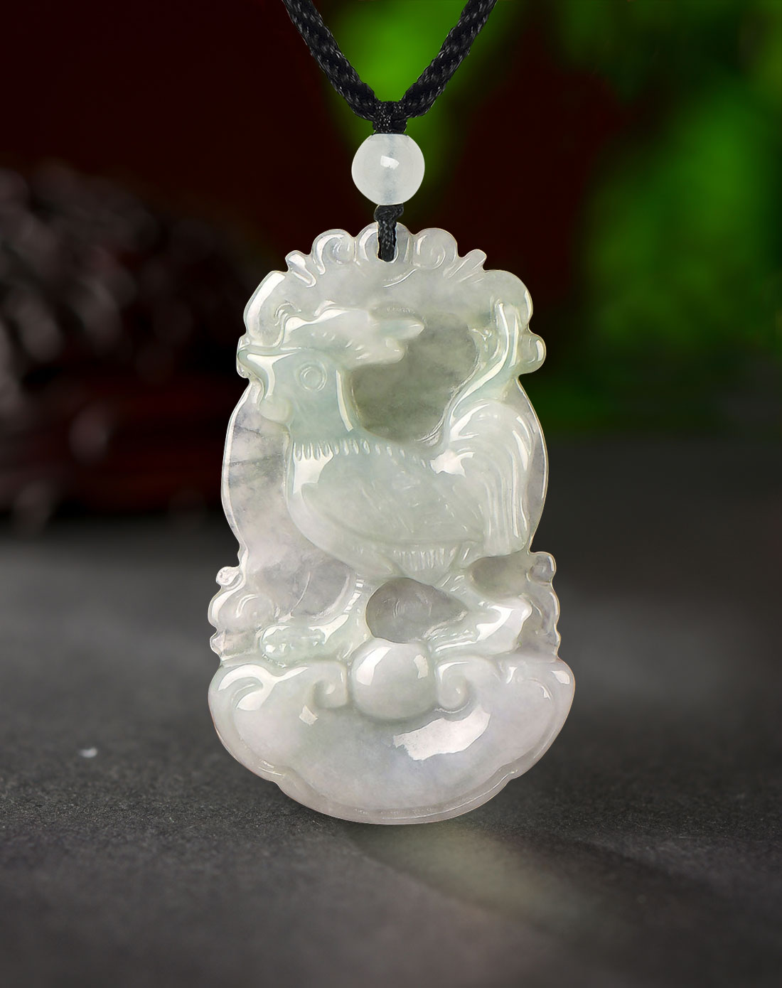 守护主鸡天然翡翠吊坠