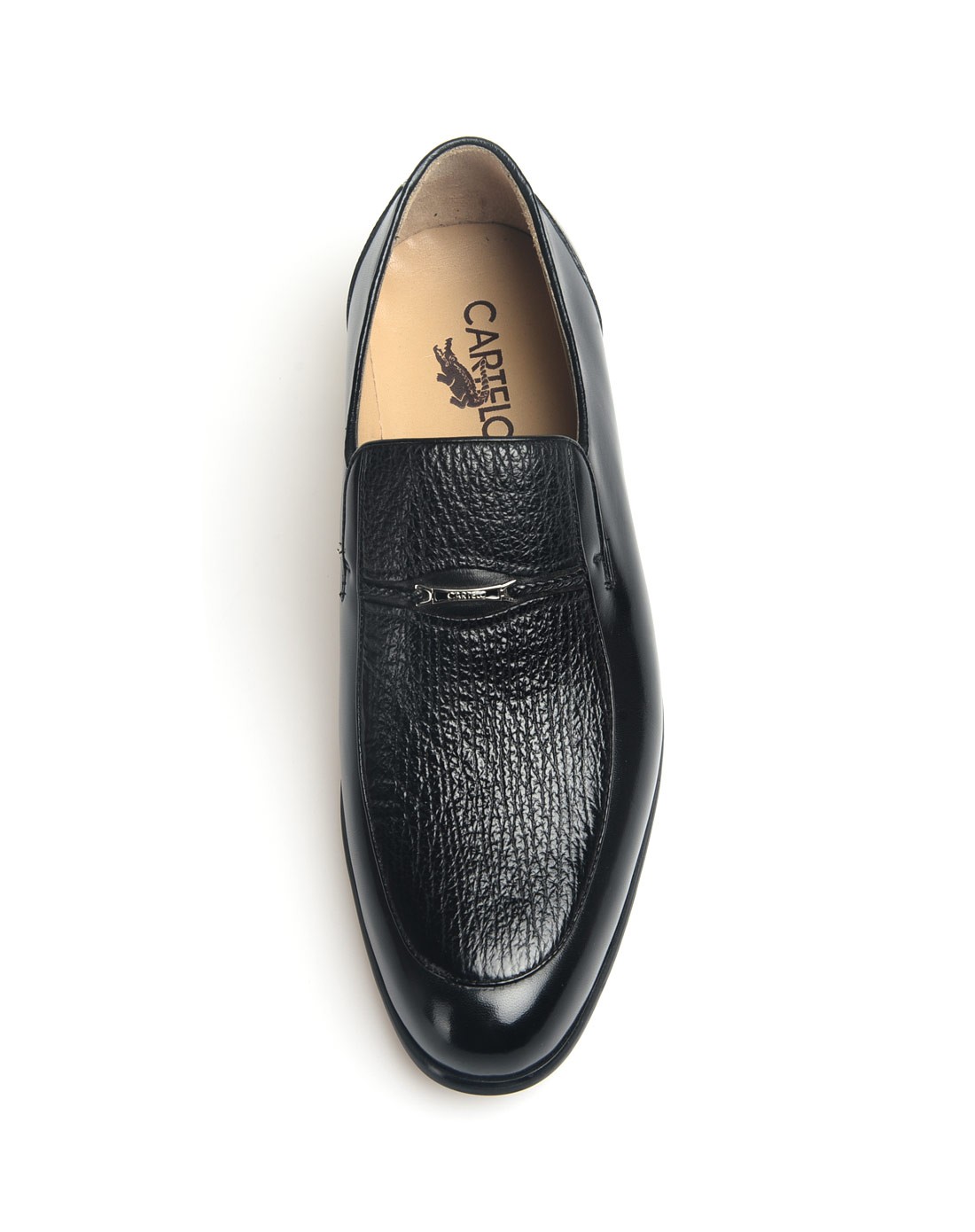 黑色鲨鱼皮商务行政单鞋