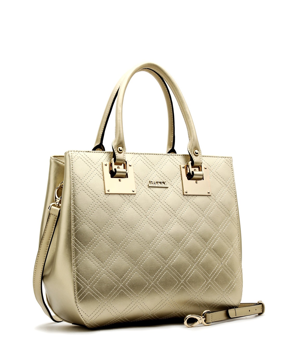 女香槟金色牛皮高贵优雅女人必备手提包