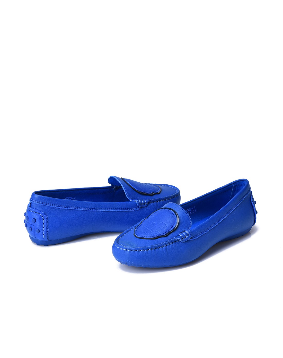 新款蓝色真皮舒适休闲鞋平底鞋糖果色女鞋