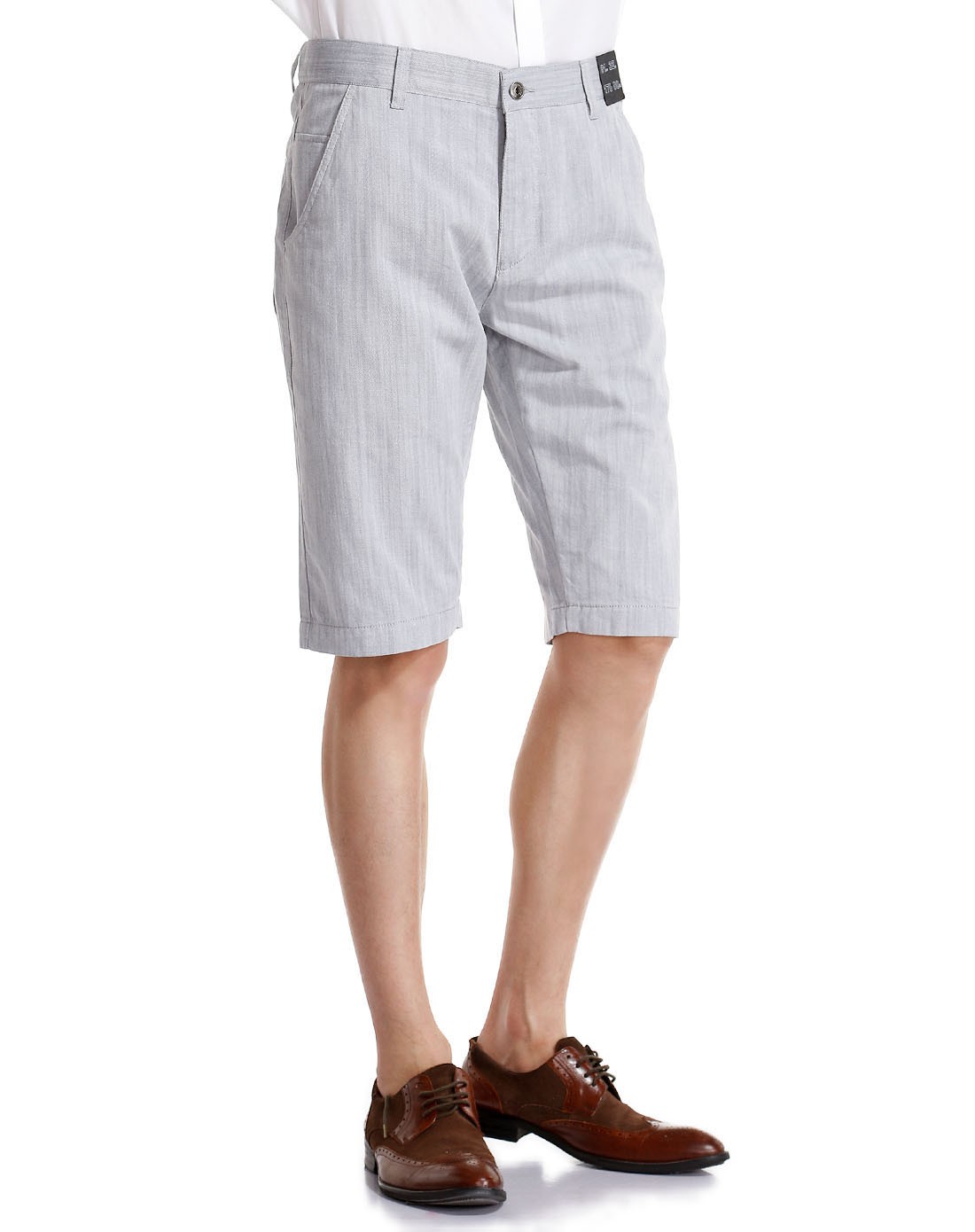 香港鳄鱼恤crocodile浅灰色帅气直插袋休闲裤bq3330725_唯品会