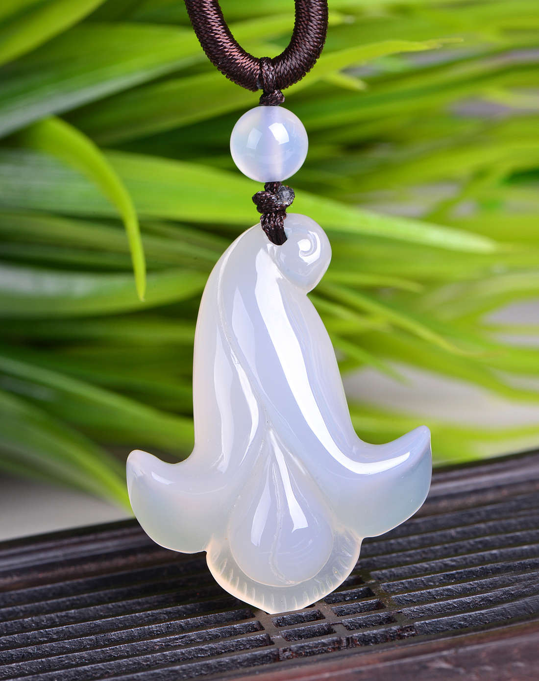 花之魅力白玉髓项链附证书