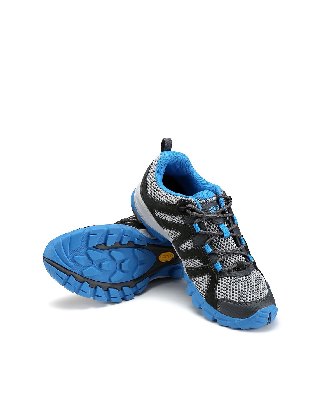 网面透气 男款亮蓝色远足鞋 抓地户外舒适