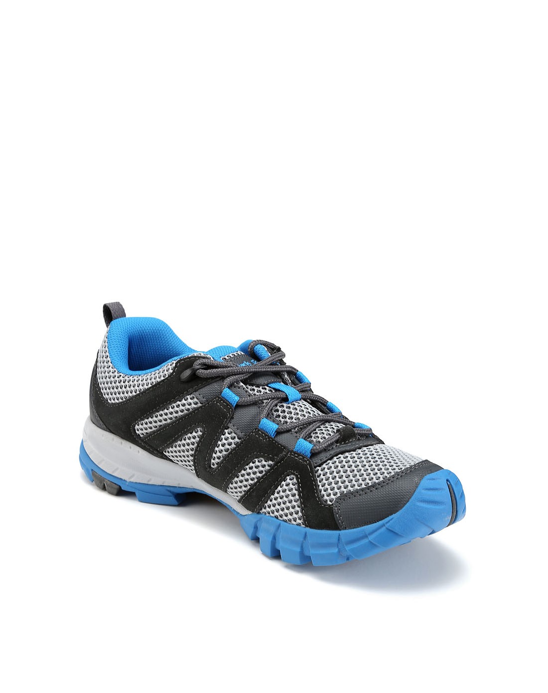 网面透气 男款亮蓝色远足鞋 抓地户外舒适