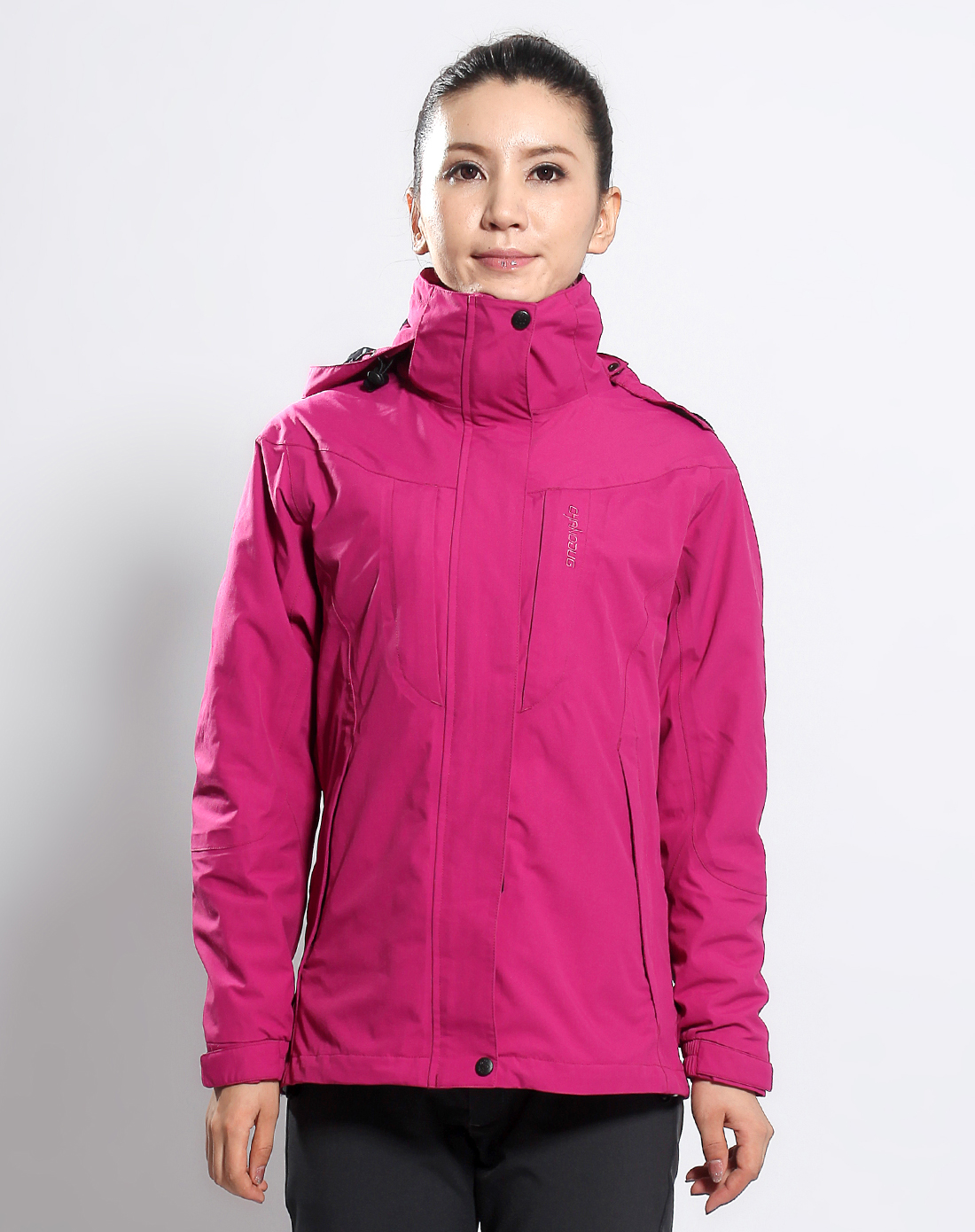 夏诺多吉chanodug户外男女装混合专场(下架)-女款玫红色金珠冲锋衣