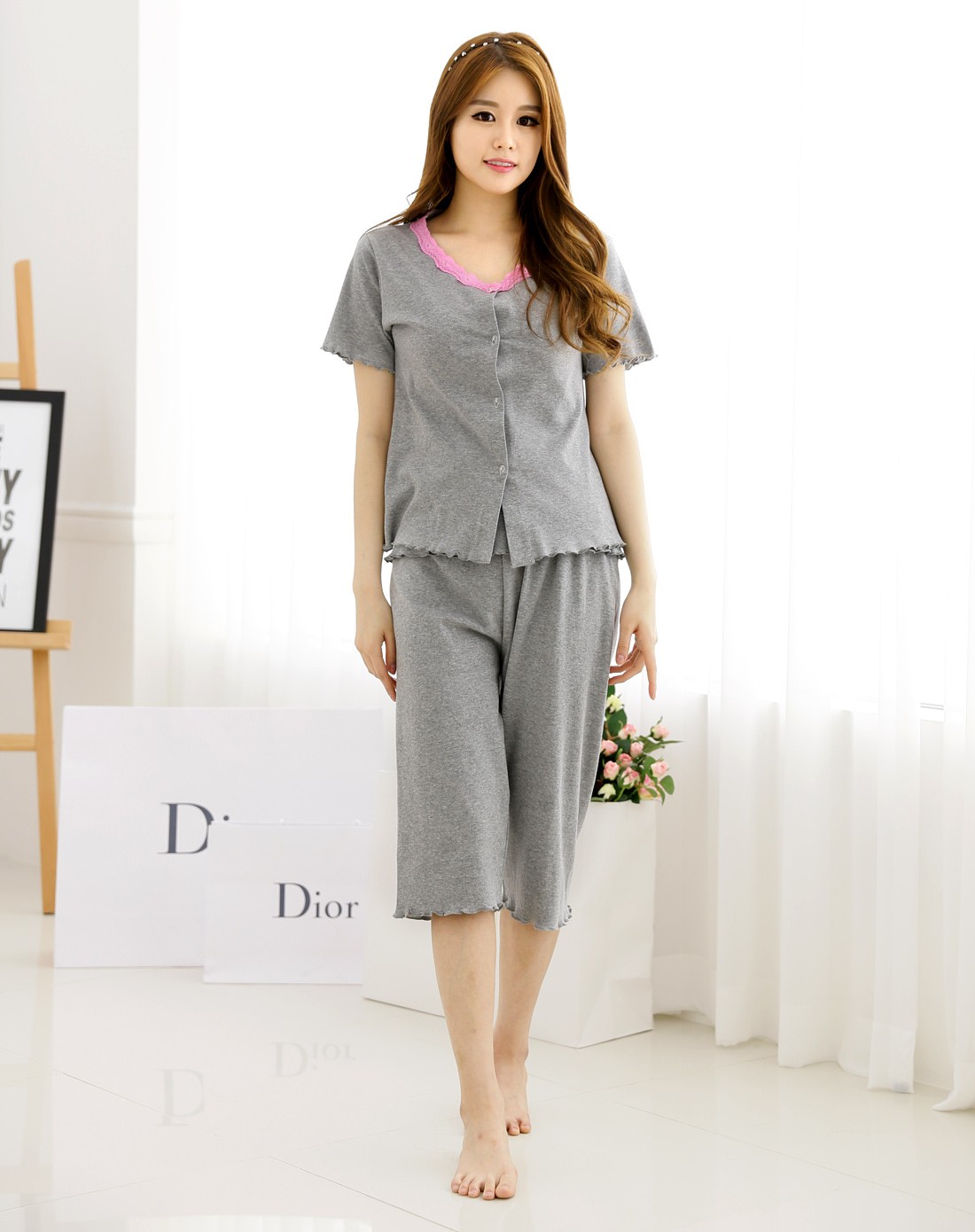 女士时尚简约甜美三件套装