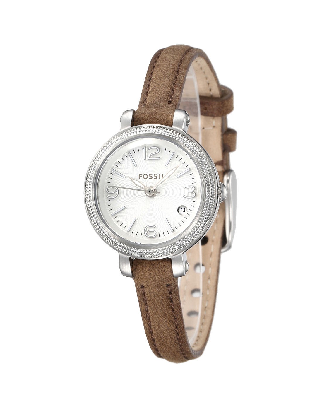 女士 白色 真皮表带石英 腕表