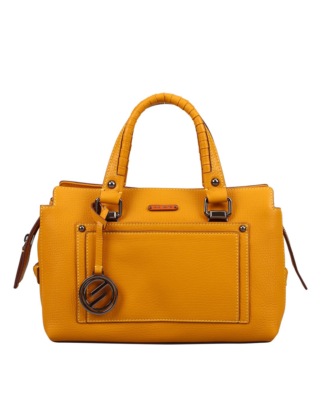 女款黄色高档简约手袋