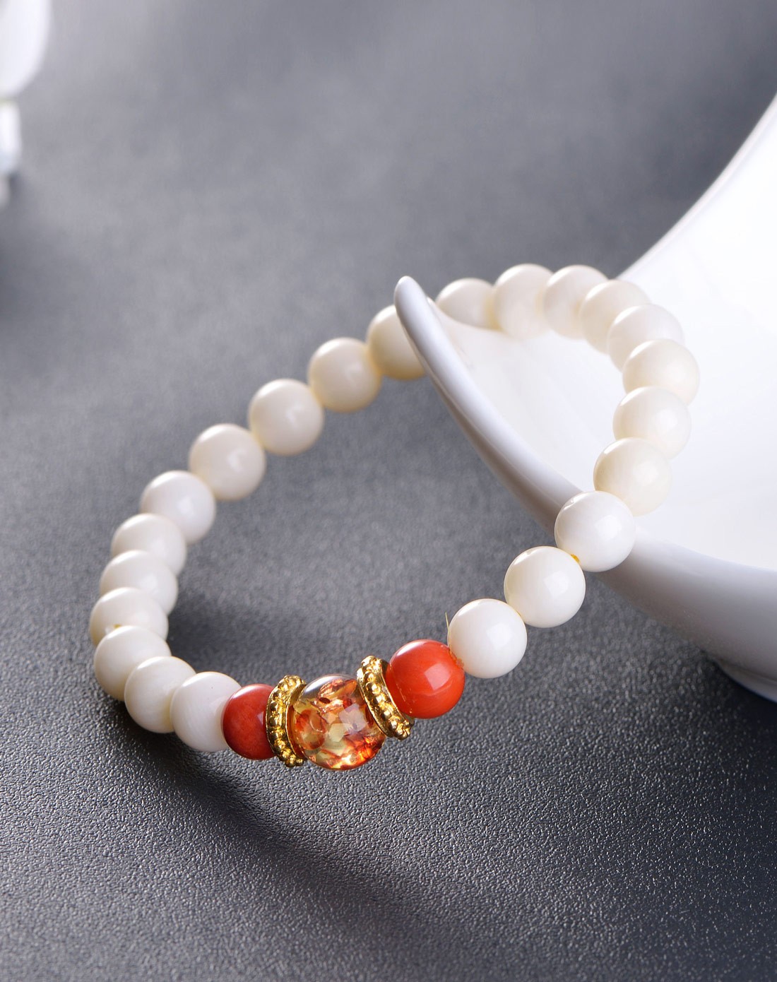 宝菲尔bofieer 天然白珊瑚手链 盛夏光年附证书