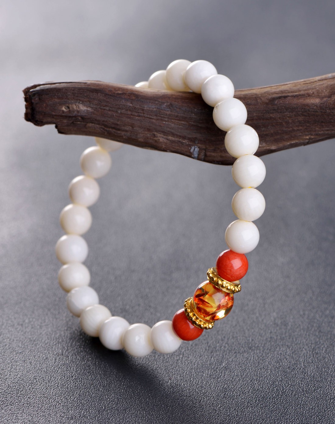 宝菲尔bofieer 天然白珊瑚手链 盛夏光年附证书