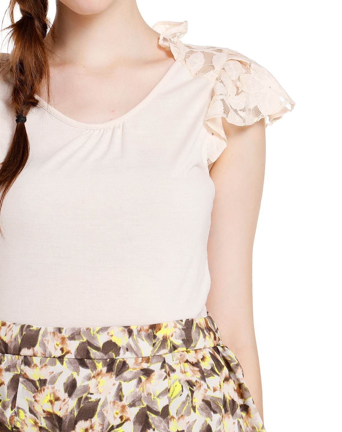 浅米色百搭经典短袖t恤