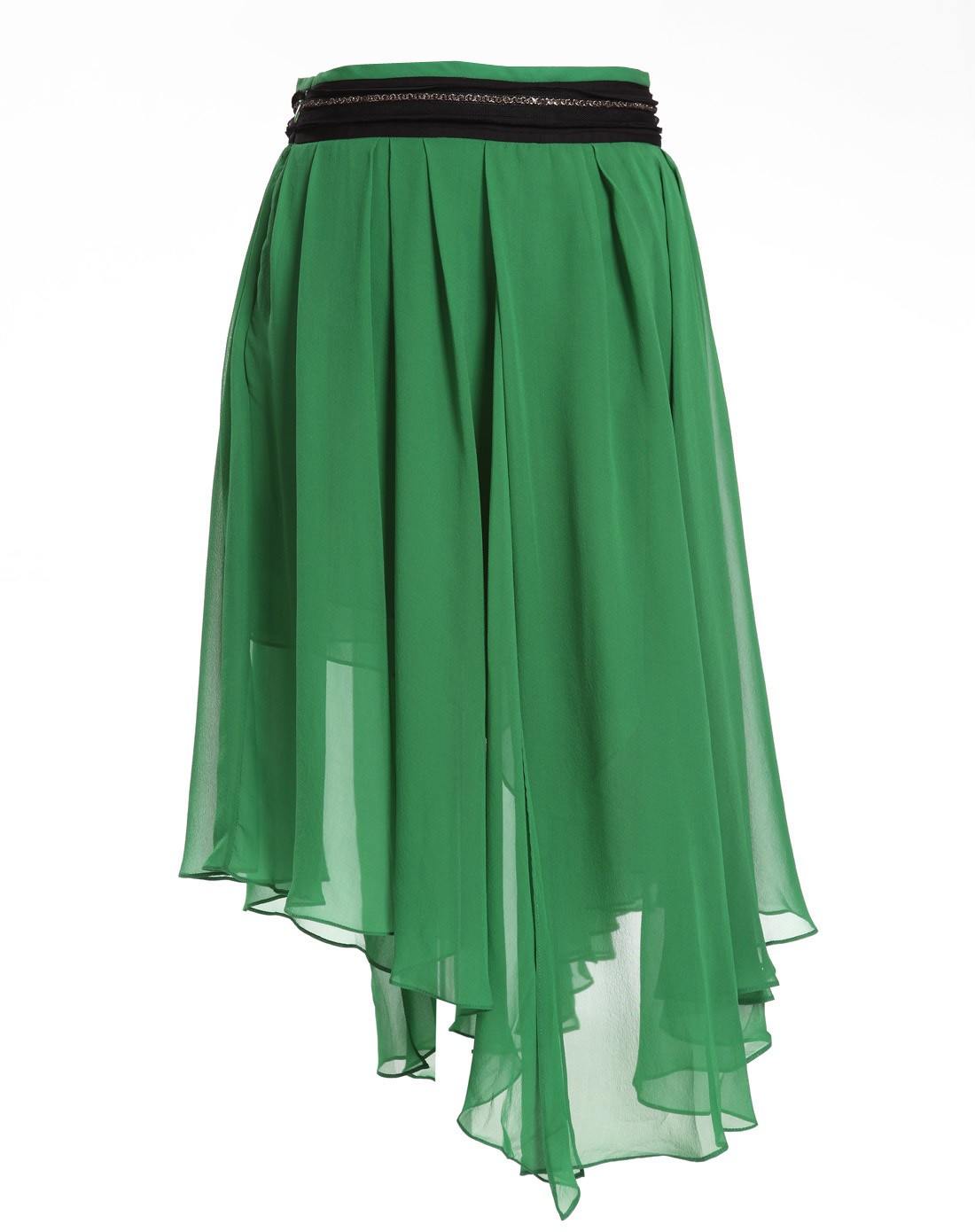 绿色飘逸雪纺舒适裙子