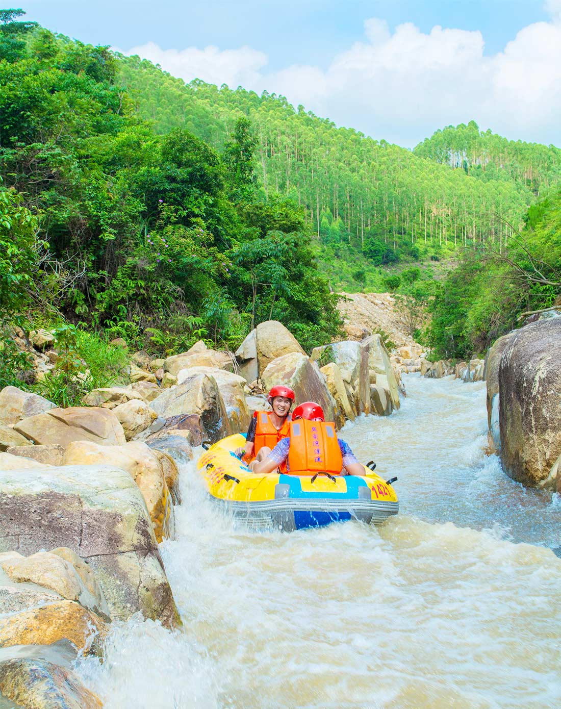 7月15日惠州巽寮湾海尚湾畔度假公寓双人2天1夜龙腾峡漂流套餐(预约id