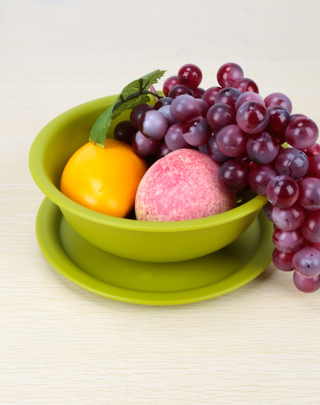 【两件起售】轻便时尚可沥水水果碗-绿色