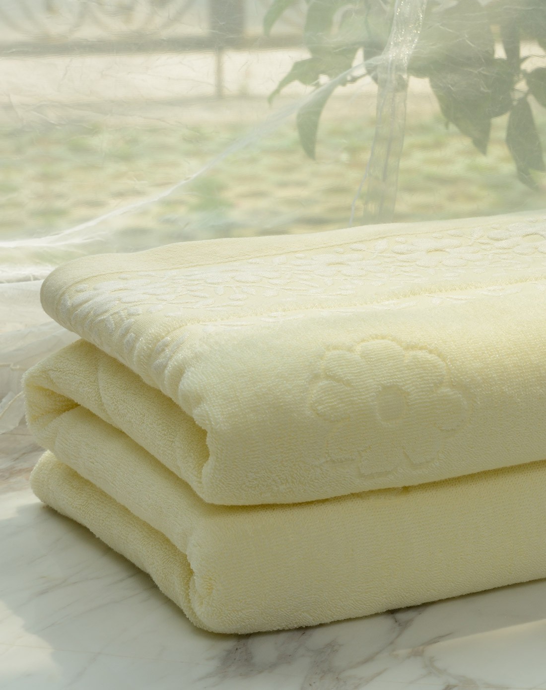 小丝带毛巾被(黄)1.5*2.