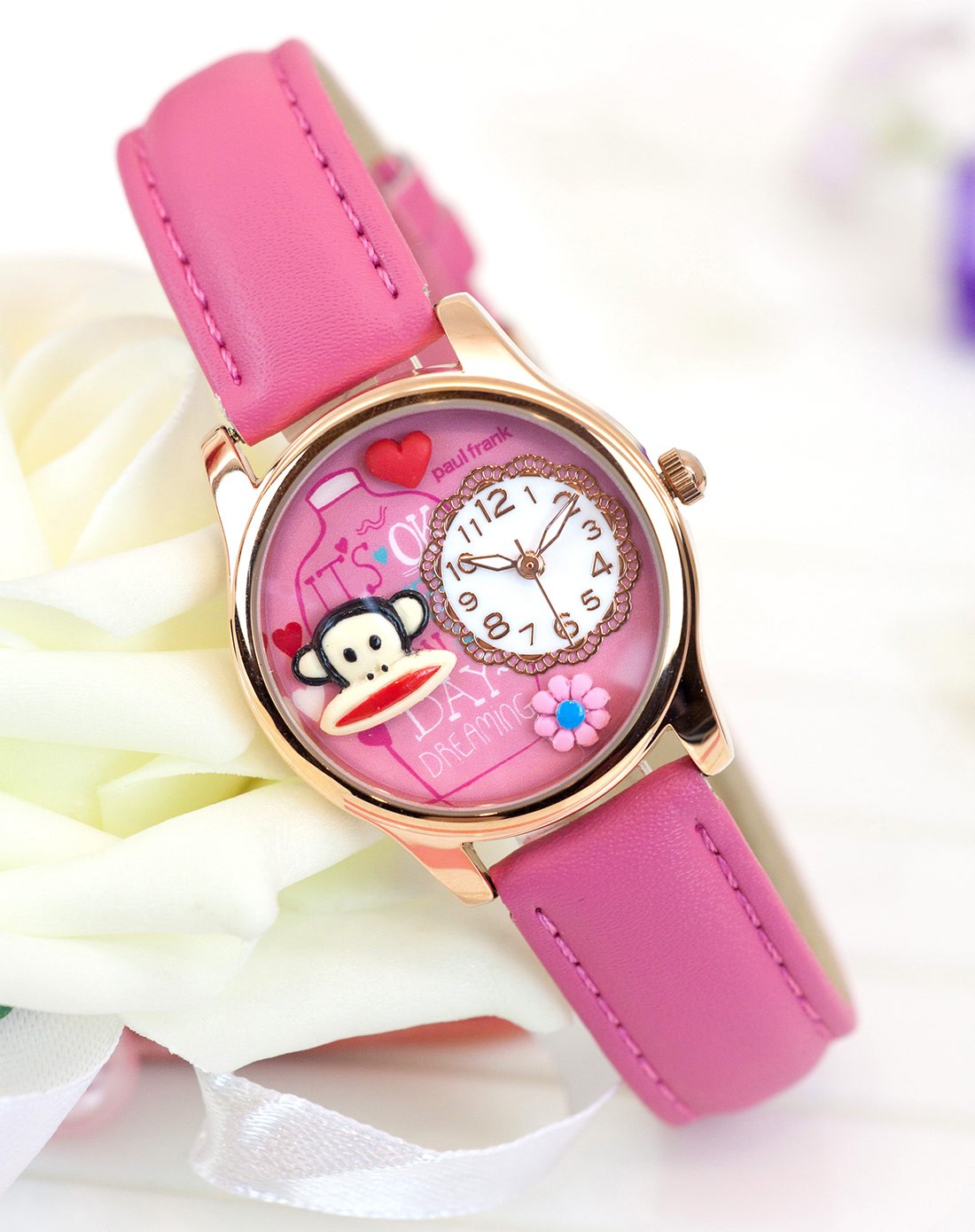 paul frank女款时尚粉色手表