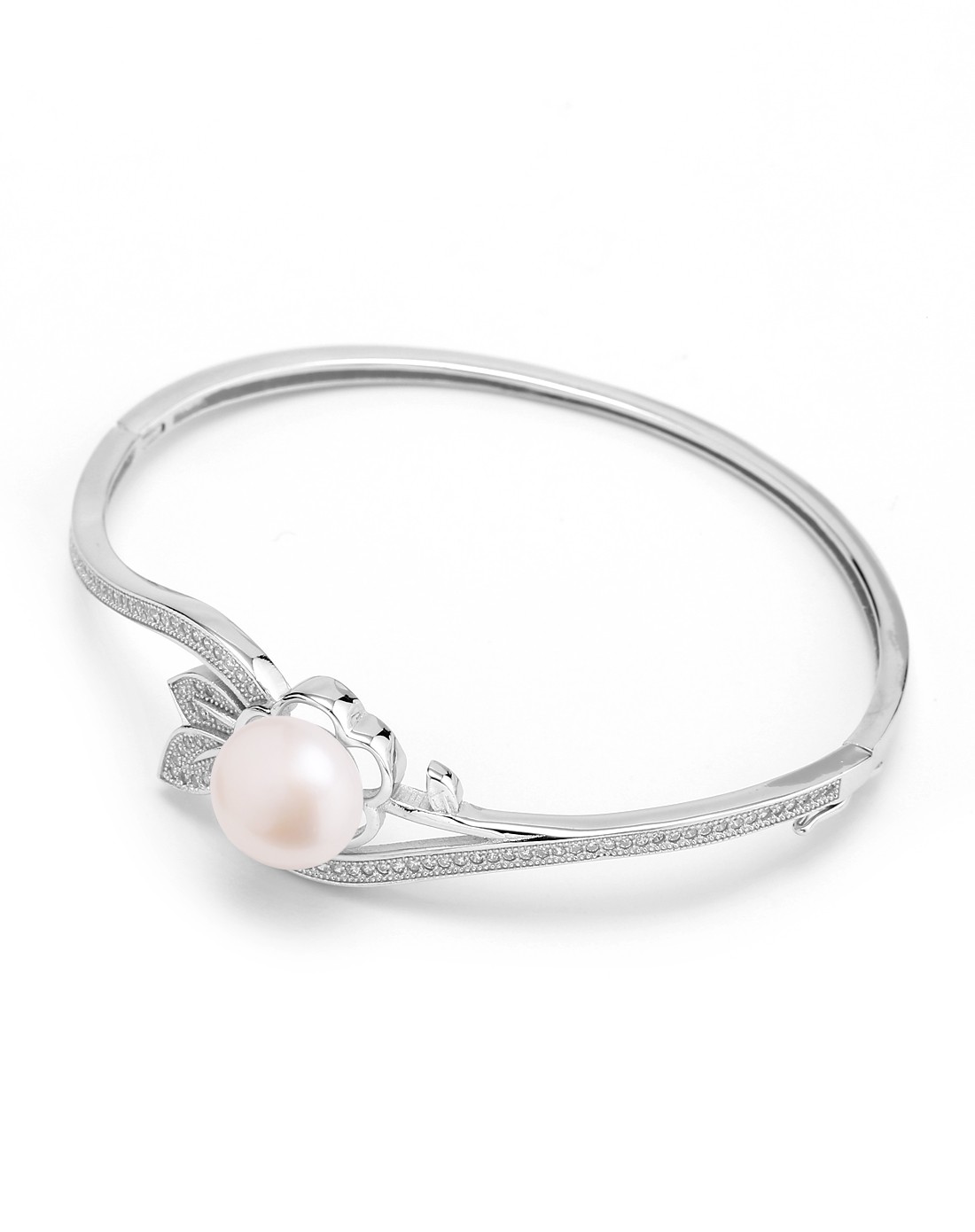 包围的爱-s925银镶珍珠手镯