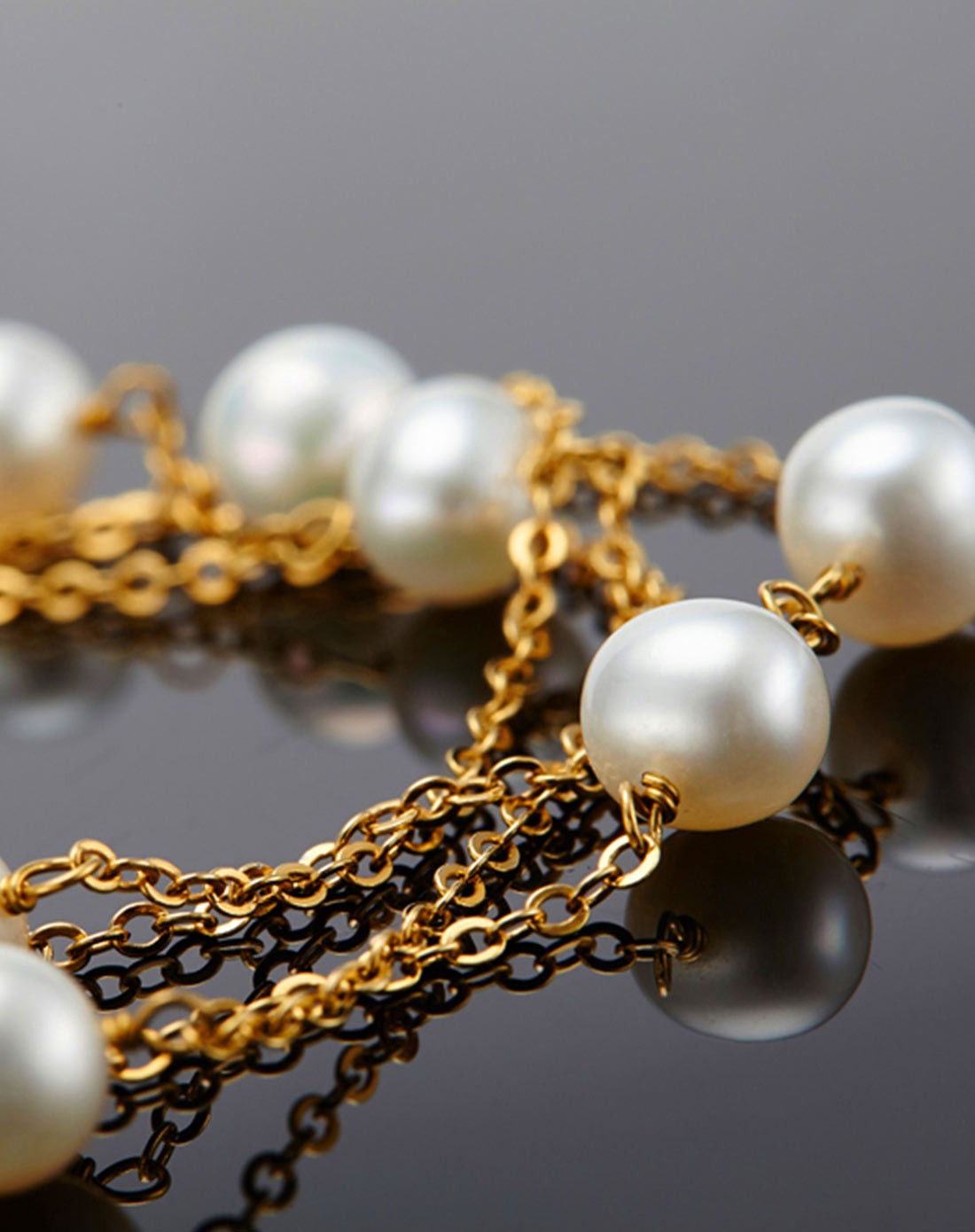 璀璨金珍珠之吻长款项链