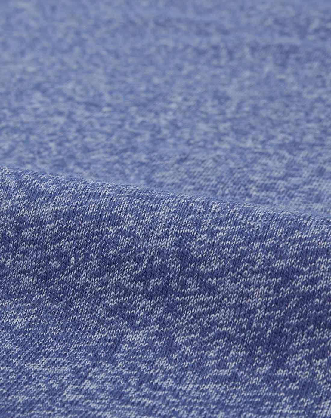 雪花皇家宝石蓝色简约纯色亨利领短袖t恤