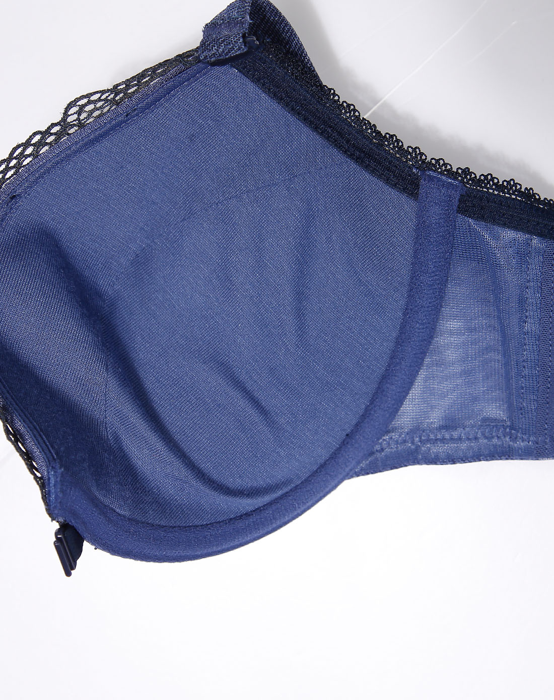 sloggi女款肤/浅蓝色蕾丝前扣式3/4厚杯文胸