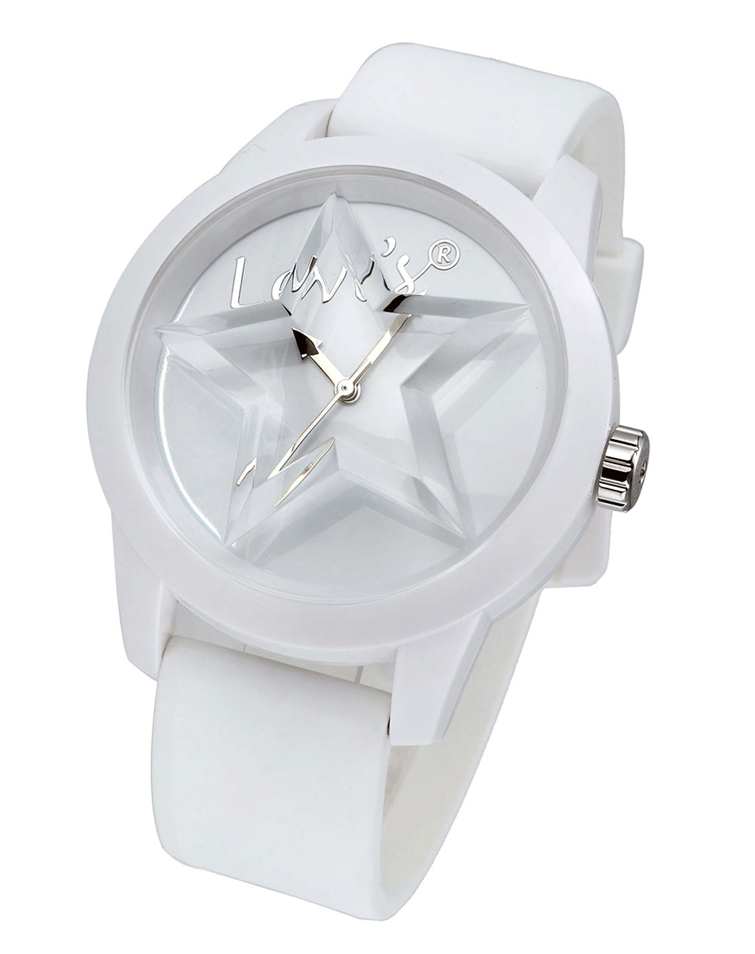 levis 女款白色特大星型凸出石英手表
