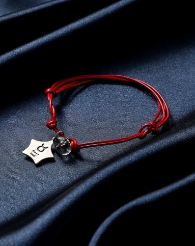 s925银蜡绳12星座--金牛座手链