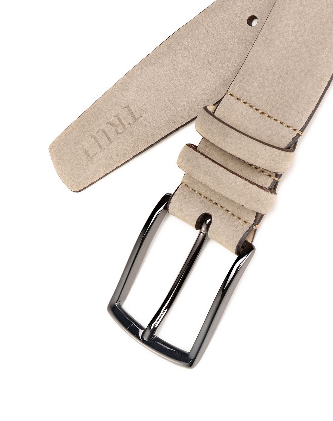 杜鲁萨迪trussardi旗下男女男款米色简约百搭牛皮皮带t52ec039j286s