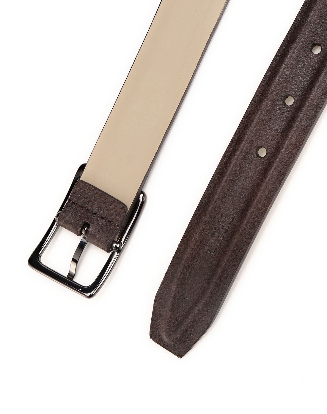 杜鲁萨迪trussardi旗下男女男款深啡色复古个性皮带t72ec004j338w