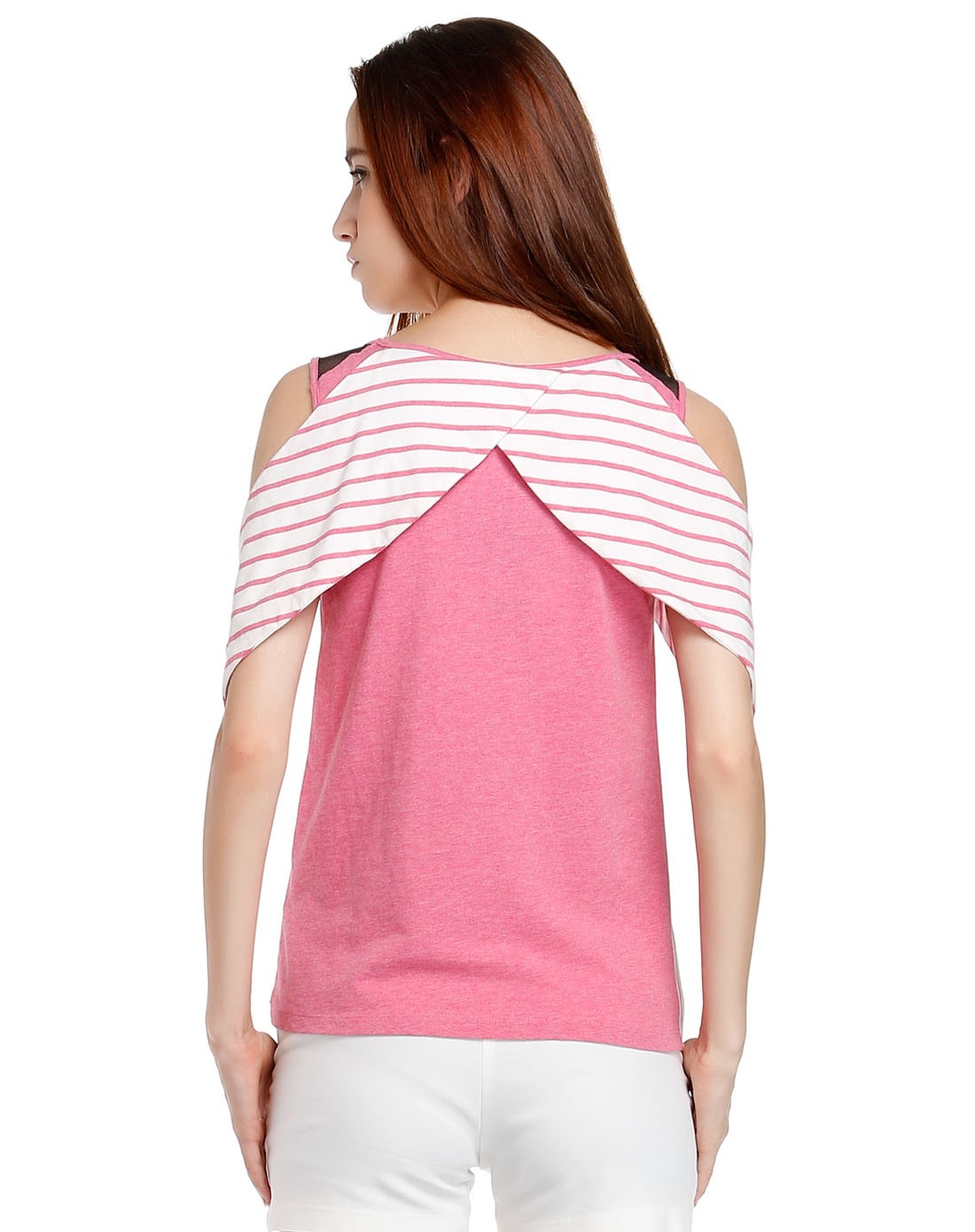 katie judith粉红/白色甜美时尚休闲上衣