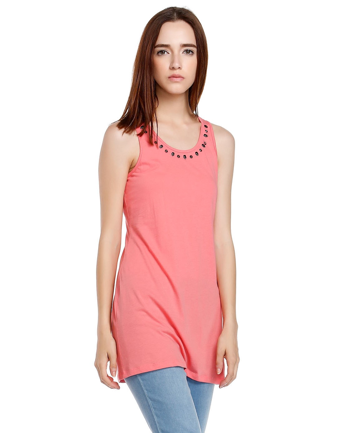 katiejudith粉红色简约百搭舒适背心