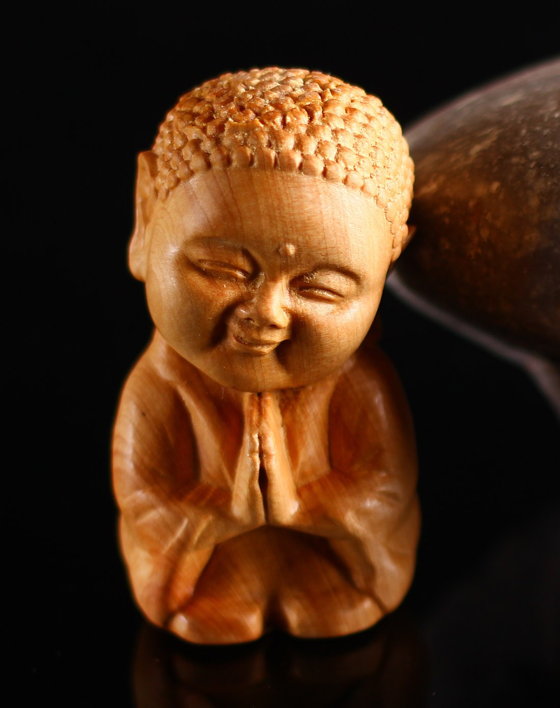 佛说-崖柏木小佛陀小摆件