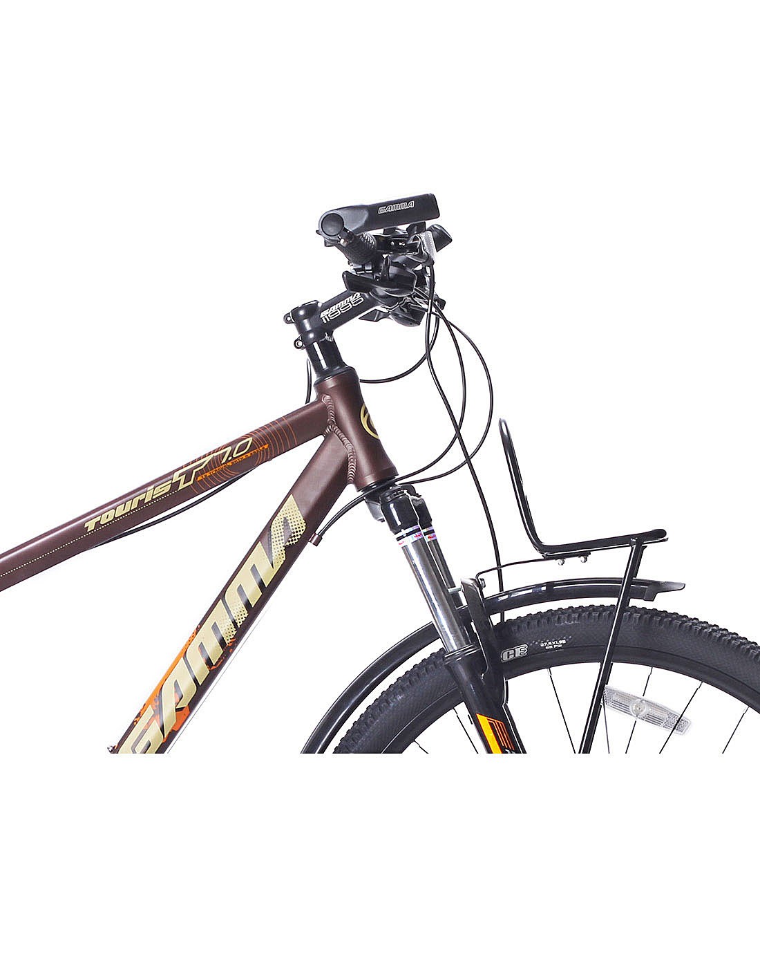 探索者7.0 中性款棕色27.5寸山地车 铝架27速油碟