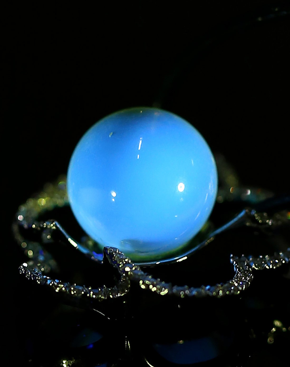 【首发】心花怒放天然蓝珀吊坠附证书