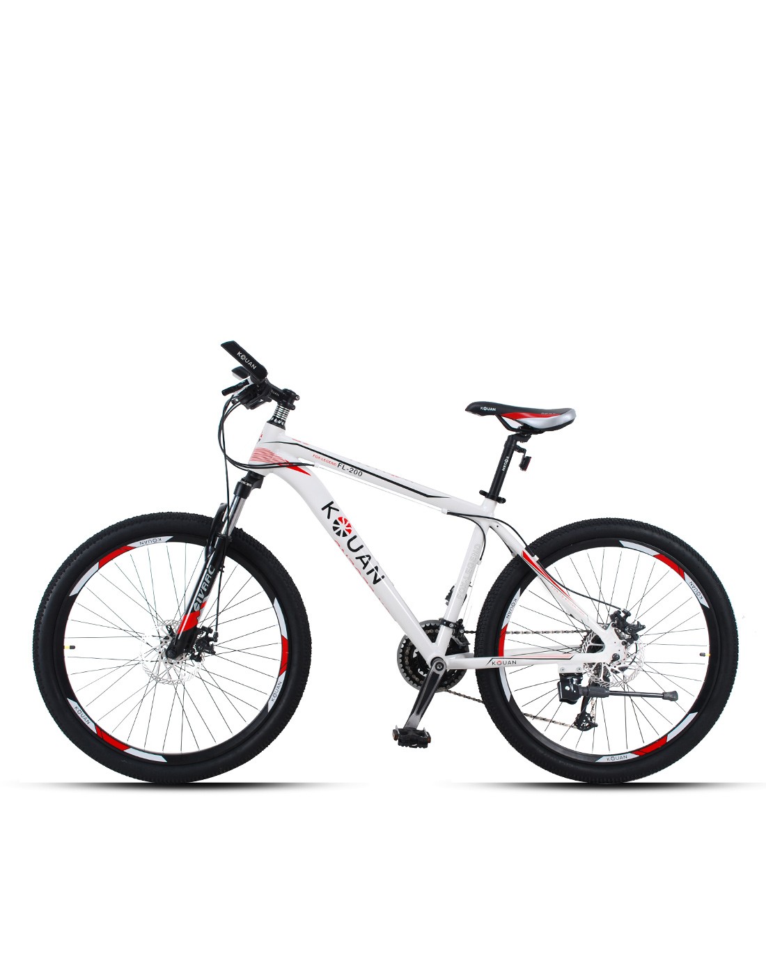 康园kouan&civrac自行车直发货kouan 26寸航空铝白色台湾微转 24s碟刹