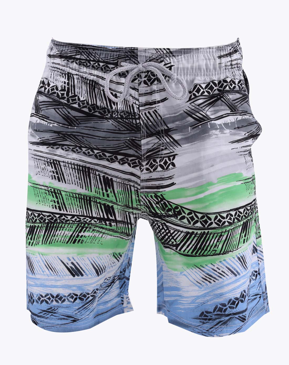 男士蓝色夏威夷风情沙滩裤