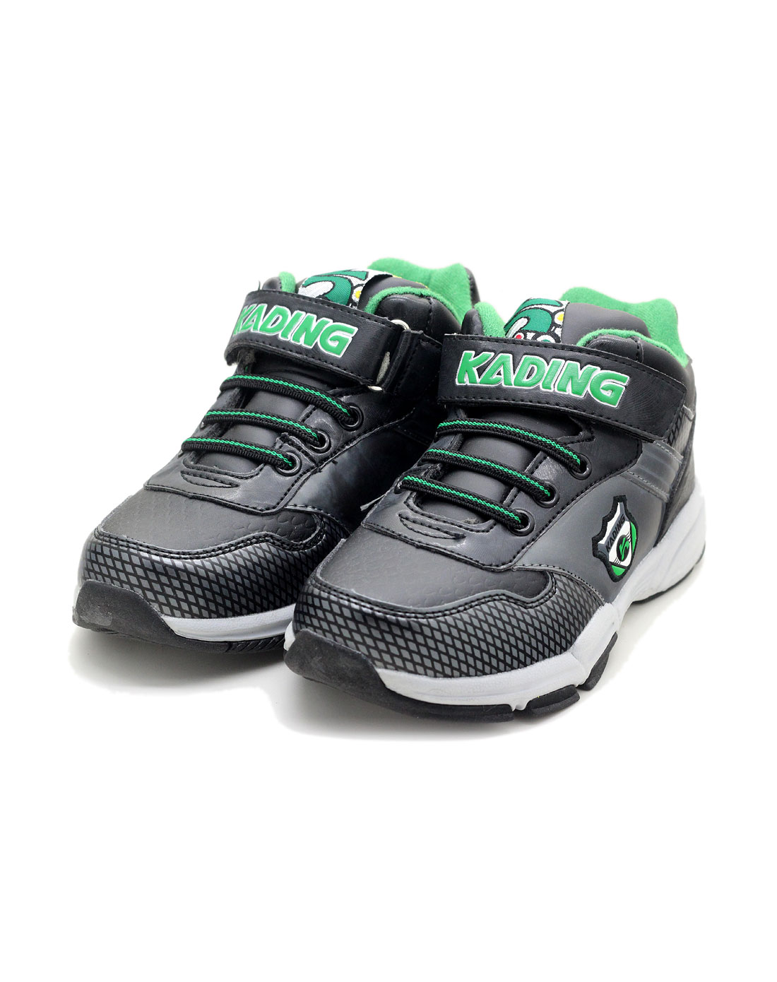 卡丁童鞋-男童黑绿运动鞋