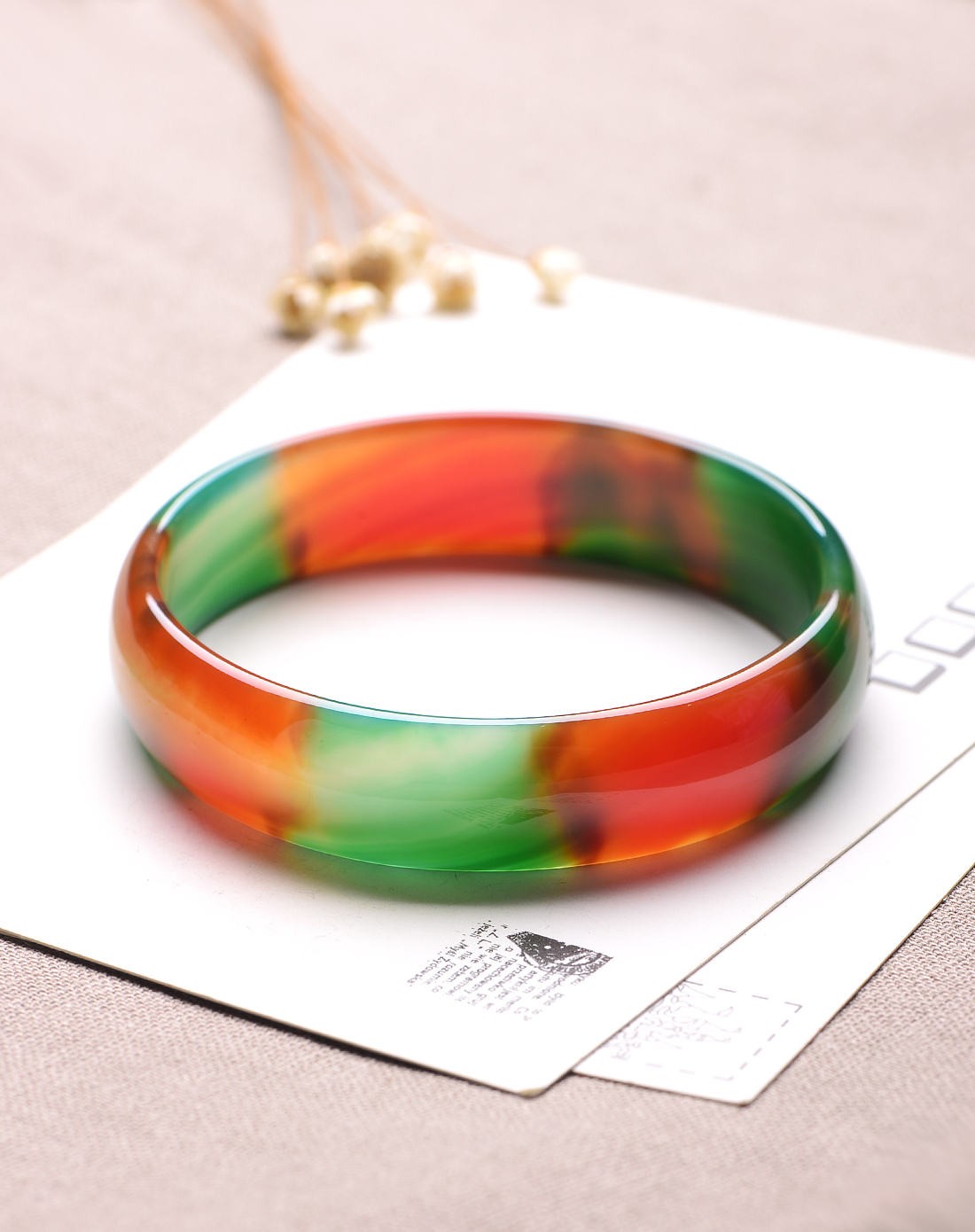 彩色玛瑙时尚手镯