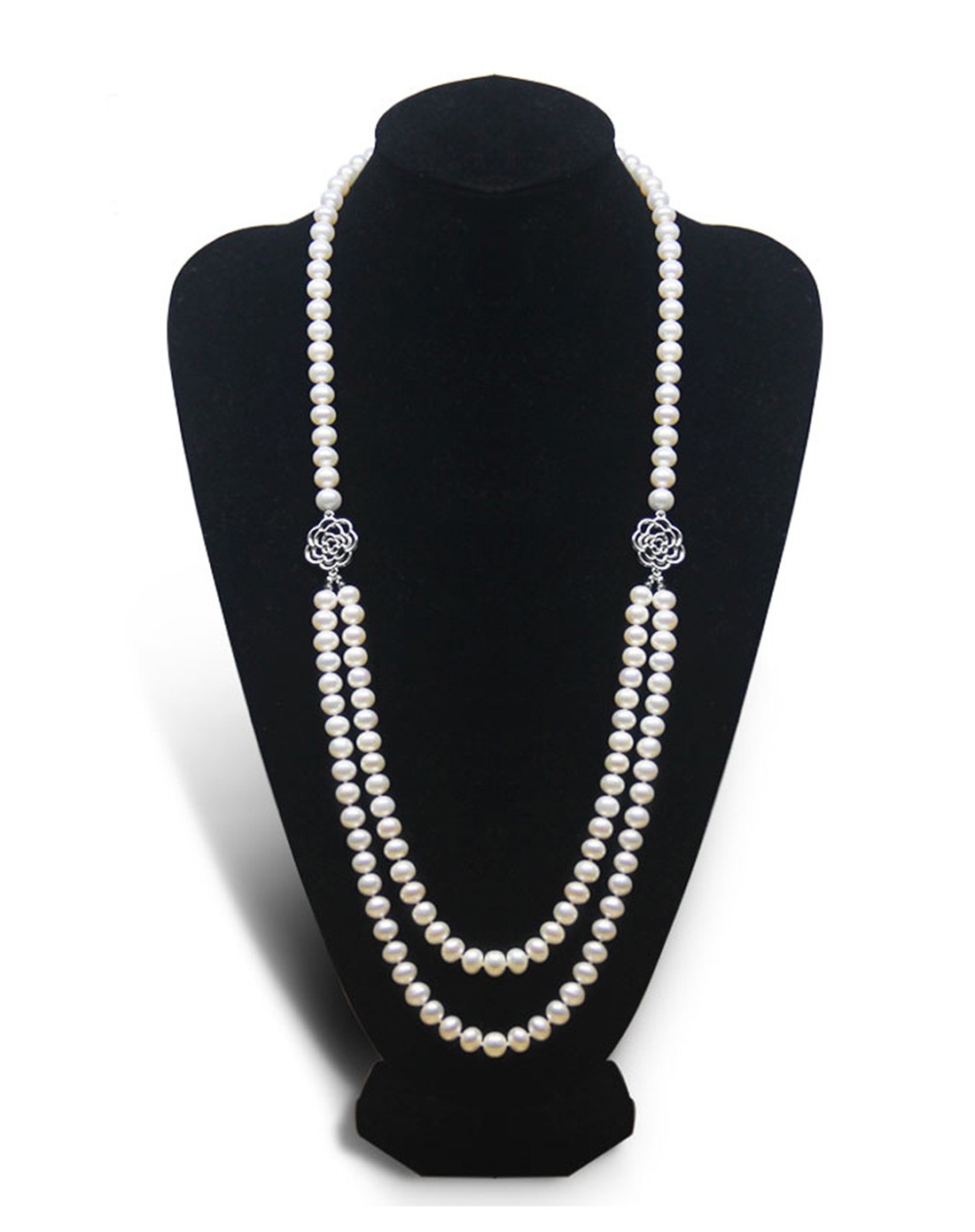 水年华美丽佳人双排珍珍珠项链